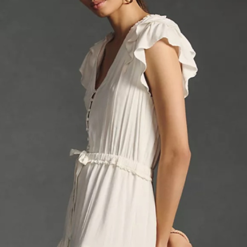 Paige Flutter-Sleeve Tiered Dress - Picture 4 of 8